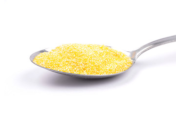 Image showing Polenta on spoon