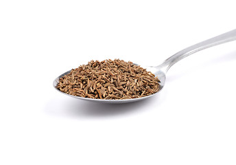 Image showing Caraway seeds on spoon