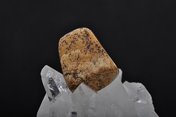 Image showing Jasper on rock crystal