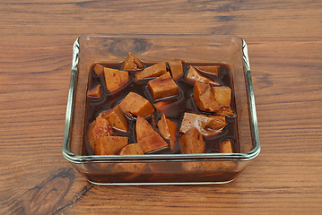 Image showing Tofu in marinade