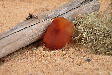 Image showing Carnelian on beach