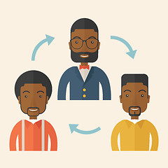 Image showing Three young african gentlemen.