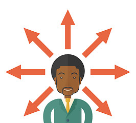 Image showing Black guy with too many arrows.