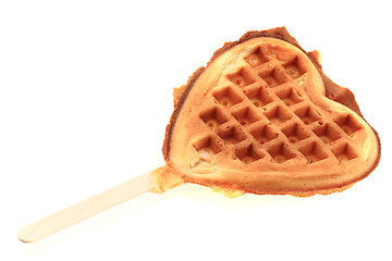 Image showing waffles heart isolated