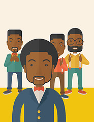 Image showing Handsome black businessmen.