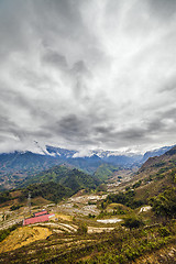 Image showing Rice field terraces. Sapa Vietnam