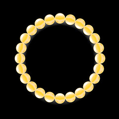 Image showing Yellow Pearl Necklace