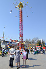 Image showing People in Tsvetnoy Boulevard and a new attraction 