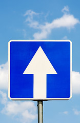 Image showing One-Way traffic road sign.