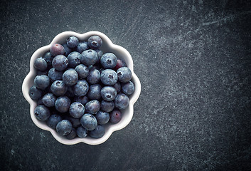 Image showing fresh organic blueberries