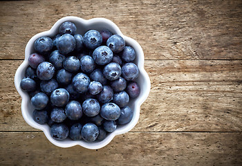 Image showing fresh organic blueberries