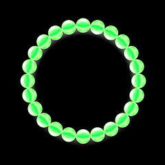 Image showing Green Pearl Necklace