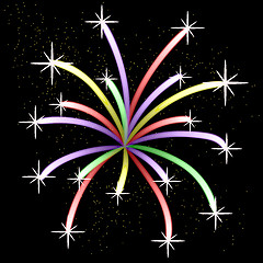 Image showing Colorful Light Firework