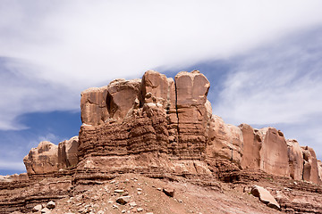 Image showing hoodoo rock formations at utah national park mountains