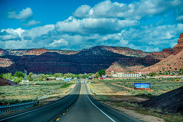 Image showing landscapes near abra kanabra and zion national park in utah