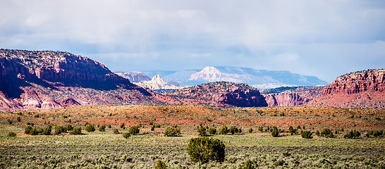 Image showing canyon mountains formations panoramic views near paria utah park