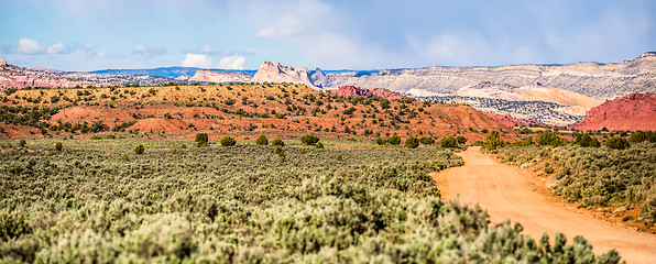 Image showing canyon mountains formations panoramic views near paria utah park