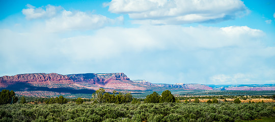 Image showing canyon mountains formations panoramic views near paria utah park