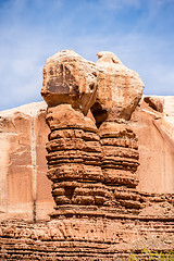 Image showing hoodoo rock formations at utah national park mountains