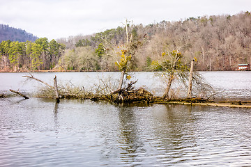 Image showing pee dee and yadkin river flowing through uwharrie mountains