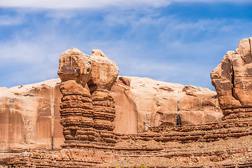 Image showing hoodoo rock formations at utah national park mountains