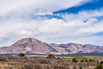 Image showing landscape overlooking south peak and abajo peak mountains