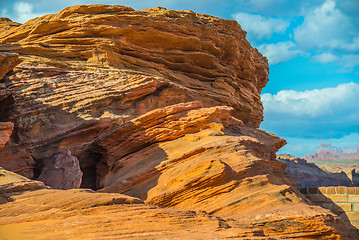 Image showing waves geological rock formations in arizona