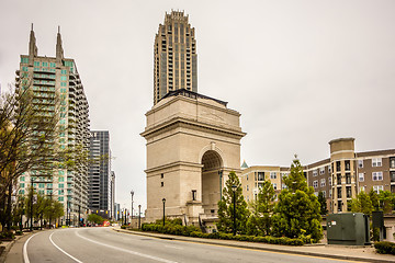 Image showing Millennium Gate triumphal arch at Atlantic Station in Midtown At