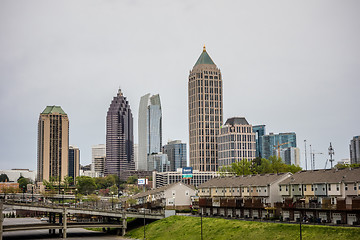 Image showing atlanta city skyline on a cloudy day