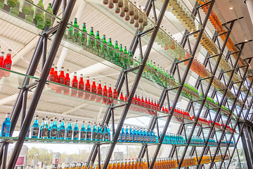 Image showing arrangement of beverage bottles on display