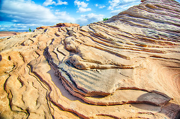 Image showing waves geological rock formations in arizona