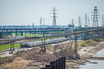 Image showing Kansascity  USA freight trains