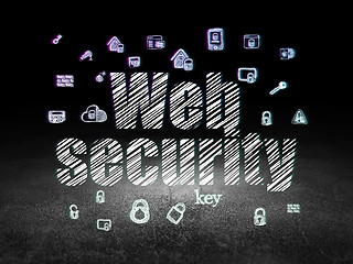 Image showing Privacy concept: Web Security in grunge dark room