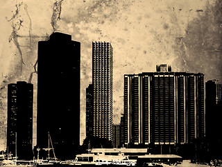 Image showing Grunge buildings in Chicago