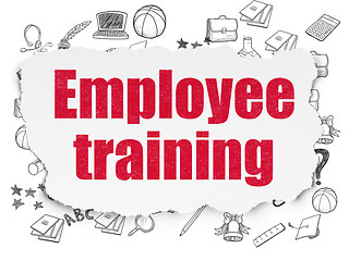 Image showing Learning concept: Employee Training on Torn Paper background