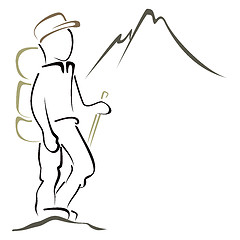 Image showing Mountaineering symbol