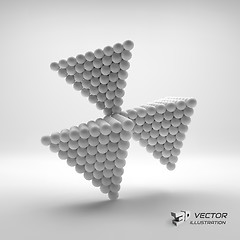 Image showing Pyramid of balls. 3d vector illustration. 