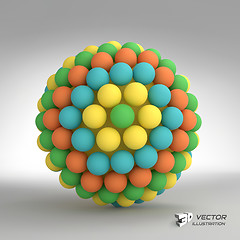 Image showing Sphere. 3d vector template. Abstract illustration. 