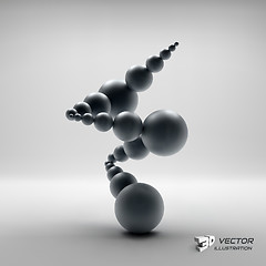 Image showing 3d abstract spheres composition. Vector illustration. 