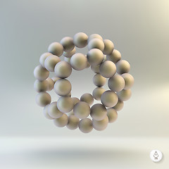 Image showing Molecular structure with spheres. 3d vector Illustration. 