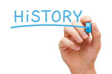 Image showing History Blue Marker