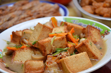Image showing Chinese dish, fried tofu