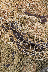 Image showing old rope fishing net trawl