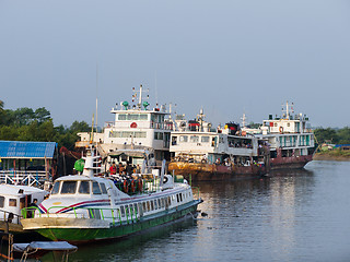 Image showing The Ferry Harbour in Sittwe, Myanmar