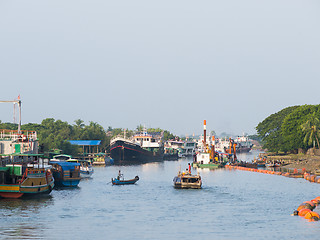 Image showing The Harbour in Sittwe, Myanmar