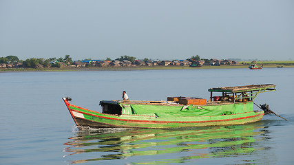 Image showing Cargo vessel on the Kaladan River