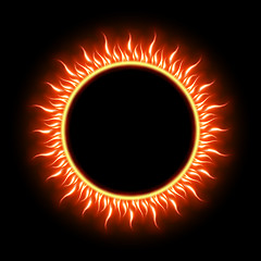 Image showing Solar Eclipse template. EPS 10