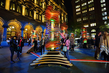 Image showing Visitors interact with Robotanic Vivid Sydney