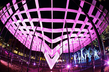 Image showing Lighting structures at Vivid Sydney 2015