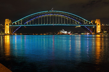 Image showing Sydney Harbour Bridge in Blues